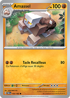 Carte Pokémon Communes Amassel 103/182 de la série Faille Paradoxe