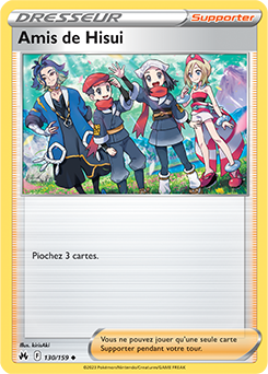 Carte Pokémon Amis de Hisui 130/159 de la série Zénith Suprême en vente au meilleur prix
