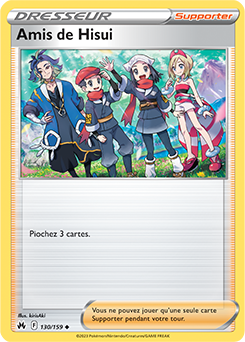 Carte Pokémon Peu commune Amis de Hisui 130/159 de la série Zénith Suprême