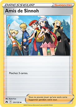 Carte Pokémon Peu commune Amis de Sinnoh 131/159 de la série Zénith Suprême