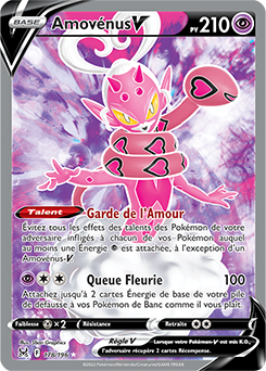 Carte Pokémon Full Art V Amovenus V 178/196 de la série Origine Perdue