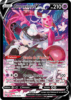 Carte Pokémon Ultra rare V Amovenus V TG18/TG30 de la série Origine Perdue