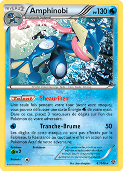 Carte Pokémon Holographique Rare Amphinobi 41/146 de la série X&Y