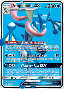 Carte Pokémon Pokémon Full Art Amphinobi GX 120/131 de la série Lumière Interdite