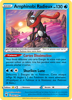 Carte Pokémon Amphinobi Radieux 046/189 de la série Astres Radieux en vente au meilleur prix