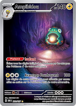 Carte Pokémon Ampibidou 201/197 de la série Flammes Obsidiennes en vente au meilleur prix