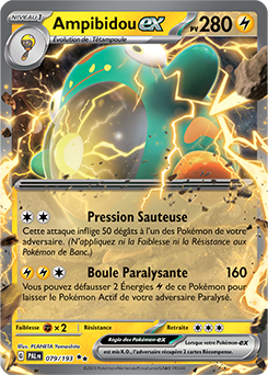 Carte Pokémon Ampibidou ex 079/193 de la série Évolutions à Paldea en vente au meilleur prix