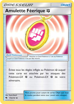 Carte Pokémon Peu commune Amulette Féerique Miniature Type Combat JCC.png 176/214 de la série Tonnerre Perdu