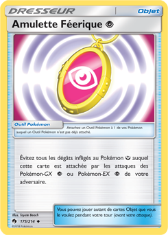 Carte Pokémon Peu commune Amulette Féerique Miniature Type Psy JCC.png 175/214 de la série Tonnerre Perdu