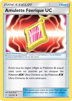 Carte Pokémon Peu commune Amulette Féerique UC 142/181 de la série Duo de Choc