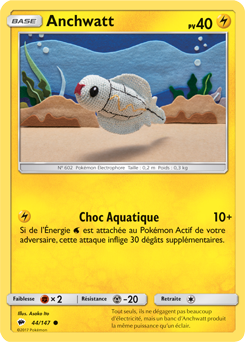 Carte Pokémon Commune Anchwatt 44/147 de la série Ombres Ardentes