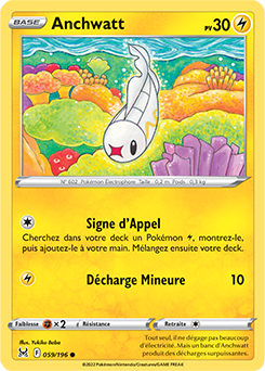 Carte Pokémon Communes Anchwatt 059/196 de la série Origine Perdue