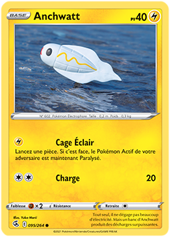 Carte Pokémon Communes Anchwatt 95/264 de la série Poing de Fusion