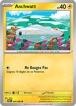 Carte Pokémon Communes Anchwatt 30/86 de la série Foudre Noire