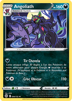Carte Pokémon Rare Angoliath 094/172 de la série Stars Étincelantes