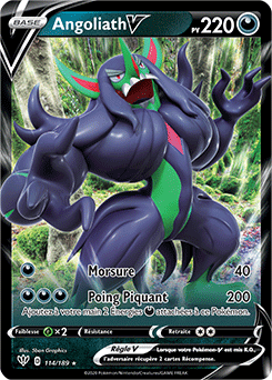 Carte Pokémon Angoliath V 114/189 de la série Ténèbres Embrasées en vente au meilleur prix