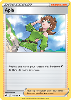 Carte Pokémon Apia 142/198 de la série Règne de Glace en vente au meilleur prix