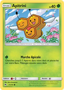 Carte Pokémon Apitrini 31/214 de la série Tonnerre Perdu en vente au meilleur prix