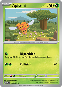 Carte Pokémon Communes Apitrini 8/197 de la série Flammes Obsidiennes