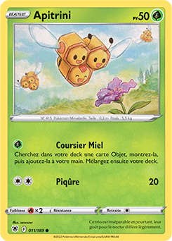Carte Pokémon Apitrini 011/189 de la série Astres Radieux en vente au meilleur prix