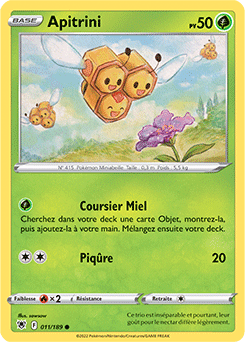 Carte Pokémon Communes Apitrini 011/189 de la série Astres Radieux
