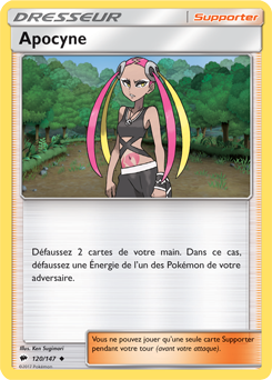 Carte Pokémon Peu commune Apocyne 120/147 de la série Ombres Ardentes