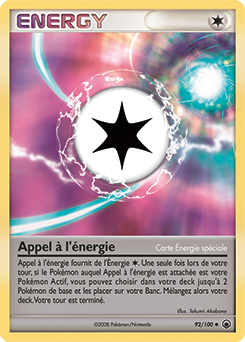 Carte Pokémon Appel à l'énergie 92/100 de la série Aube Majestueuse en vente au meilleur prix