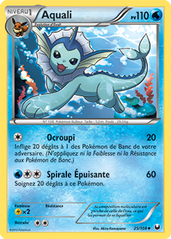 Carte Pokémon Aquali 25/108 de la série Explorateurs Obscurs en vente au meilleur prix