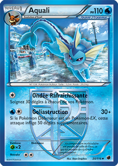 Carte Pokémon Aquali 20/116 de la série Glaciation Plasma en vente au meilleur prix