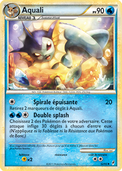 Carte Pokémon Peu commune Aquali 52/95 de la série Appel des Légendes