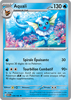 Carte Pokémon Aquali 134/165 de la série 151 en vente au meilleur prix