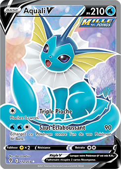 Carte Pokémon Aquali V 172/203 de la série Évolution Céleste en vente au meilleur prix