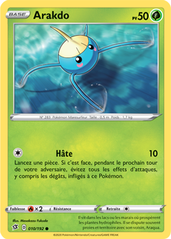 Carte Pokémon Arakdo 10/192 de la série Clash des Rebelles en vente au meilleur prix