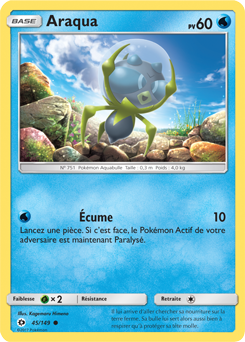 Carte Pokémon Araqua 45/149 de la série Soleil & Lune en vente au meilleur prix