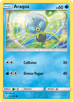Carte Pokémon Araqua 64/236 de la série Éclipse Cosmique en vente au meilleur prix