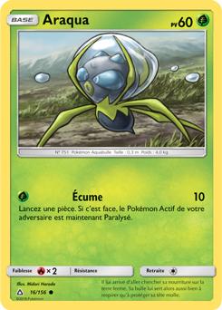 Carte Pokémon Araqua 16/156 de la série Ultra Prisme en vente au meilleur prix