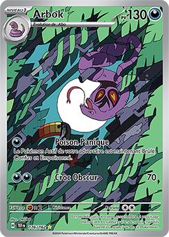 Carte Pokémon Arbok 176/162 de la série Forces Temporelles en vente au meilleur prix