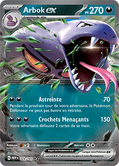 Carte Pokémon Arbok ex 24/165 de la série 151 en vente au meilleur prix