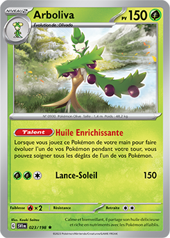 Carte Pokémon Arboliva 023/198 de la série Écarlate et Violet en vente au meilleur prix