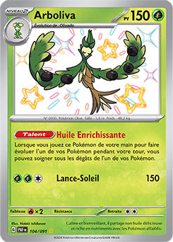 Carte Pokémon Arboliva 104/91 de la série Destinées de Paldea en vente au meilleur prix