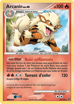 Carte Pokémon Rare Arcanin 22/132 de la série Merveilles Secrètes