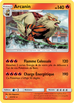 Carte Pokémon Arcanin 22/214 de la série Alliance Infallible en vente au meilleur prix