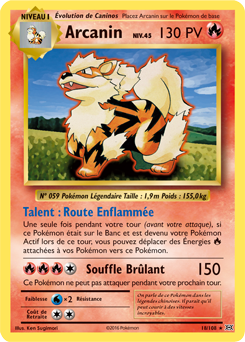 Carte Pokémon Arcanin 18/108 de la série Évolutions en vente au meilleur prix