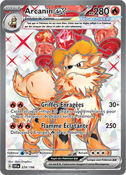 Carte Pokémon Arcanin ex 224/198 de la série Écarlate et Violet en vente au meilleur prix