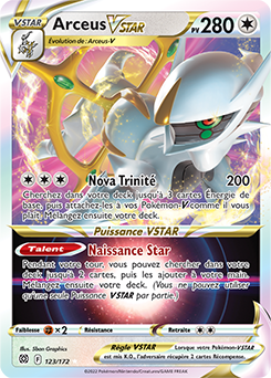 Carte Pokémon Arceus VSTAR 123/172 de la série Stars Étincelantes en vente au meilleur prix