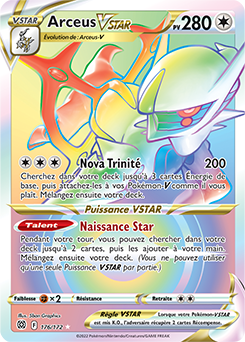 Carte Pokémon ARCEUS-VSTAR Gold Secrète - 184/172 - PV280 - Version  française