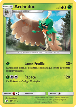 Carte Pokémon Archéduc 11/149 de la série Soleil & Lune en vente au meilleur prix