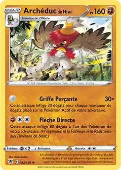 Carte Pokémon Holographique rare Archéduc de Hisui 082/189 de la série Astres Radieux