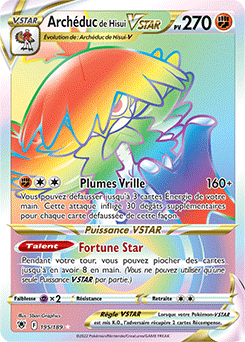 Carte Pokémon Archéduc de Hisui VSTAR 195/189 de la série Astres