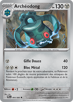Carte Pokémon Archéodong 64/84 de la série Nuit Noire en vente au meilleur prix